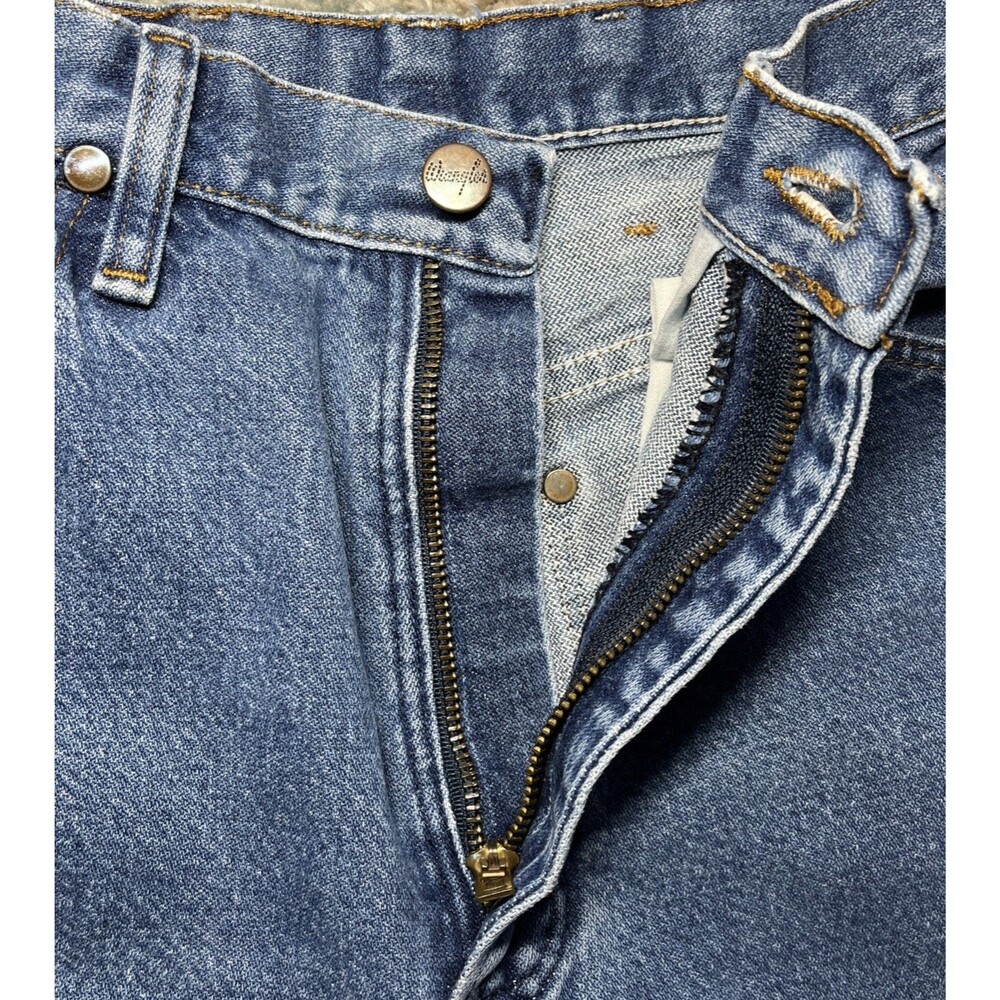 Vintage 90s Wrangler 12MWZG High Waist Cowgirl Wedgie Jeans Straight Sz 5/6 x 30 - Picture 13 of 14